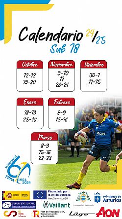 Imagen de la noticia: Calendario Temporada 2024-2025 SUB 18