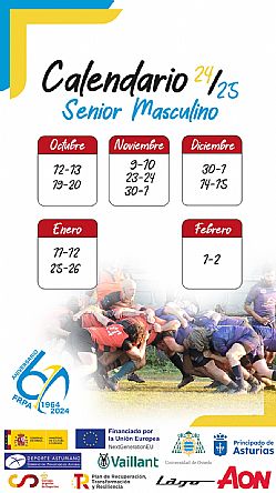 Imagen de la noticia: Calendario Temporada 2024-2025 Masculino Fase 1